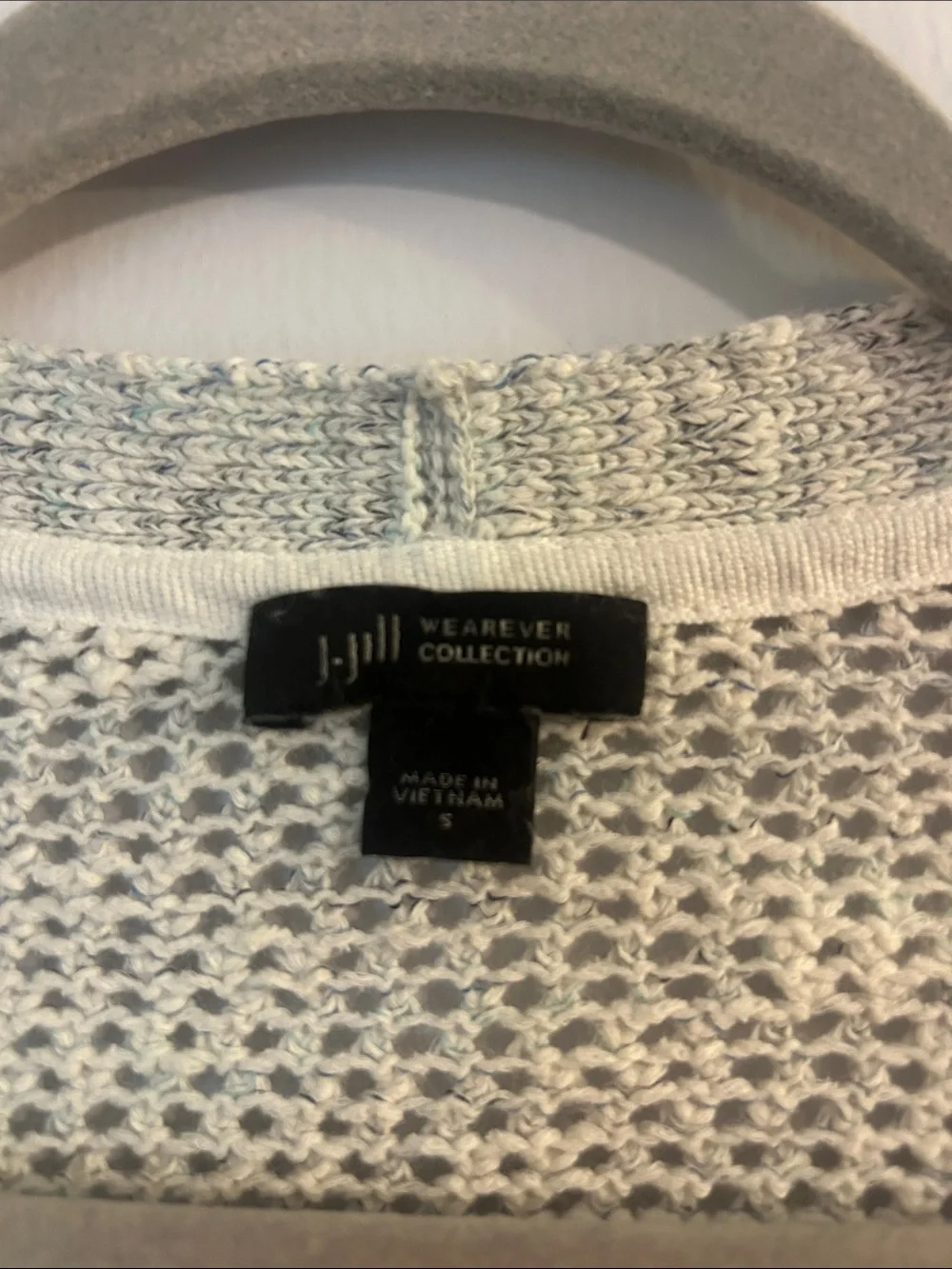 J. Jill Open-Front Knit Cardigan in Cream